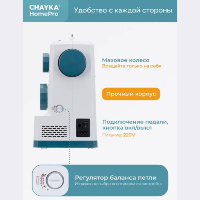 CHAYKA HomePro белый, бирюзовый