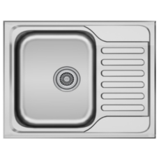 KuchenStern BASIS 45 AISI 304/R65 653SS60 врезная 40х34х19 см, нержавеющая сталь, тон алюметаллик