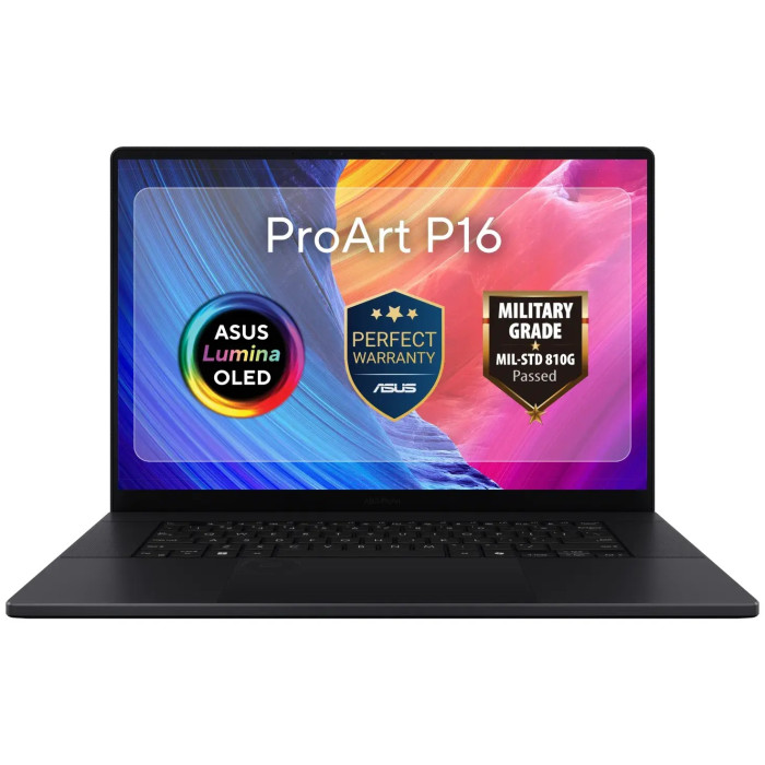 Ноутбук Asus/ProArt P16/H7606WR-SE077X/1г/Ryzen AI 9/HX 370/2 GHz/32 Gb/PCIe NVMe SSD/1024 Gb/No ODD/GeForce/RTX 5070 Ti/12 Gb/16 ''/3840x2400/Windows