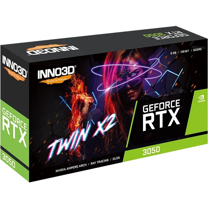 Inno3D RTX 3050 TWIN X2 6GB, N30502-06D6-1880VA60 6 Гб