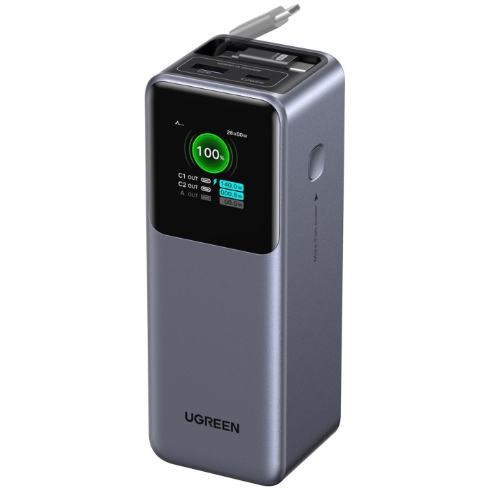 Внешний аккумулятор Ugreen PB726 (55987B) 20000 мАч 165 Вт серый