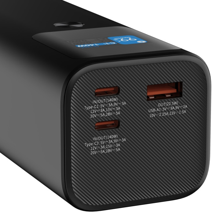 Внешний аккумулятор Canyon PB-2010 P 27000 мАч 140 Вт черный