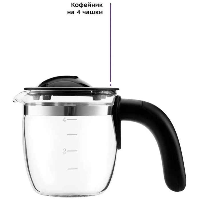 Кофеварка Kitfort КТ-760-1 черный, красный