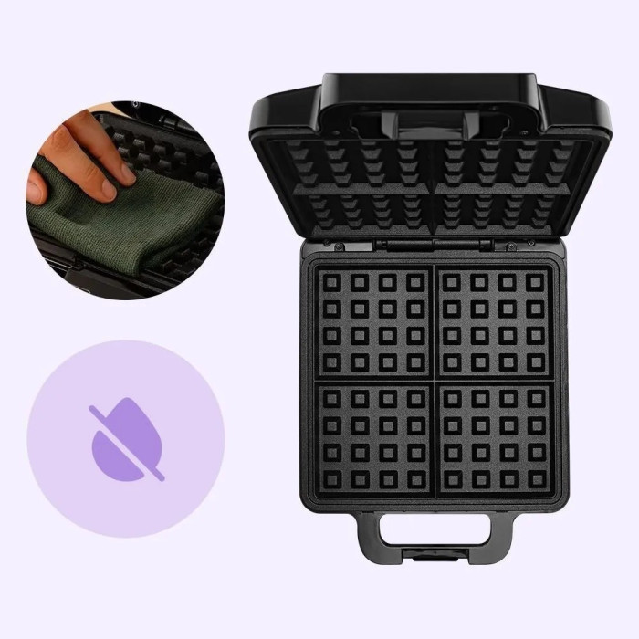 Вафельница Kitfort КТ-4673 черный, серебристый