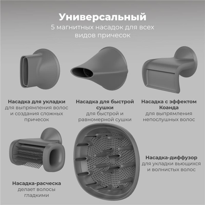 AENO AHD0005B фен 1500 Вт темно-серый