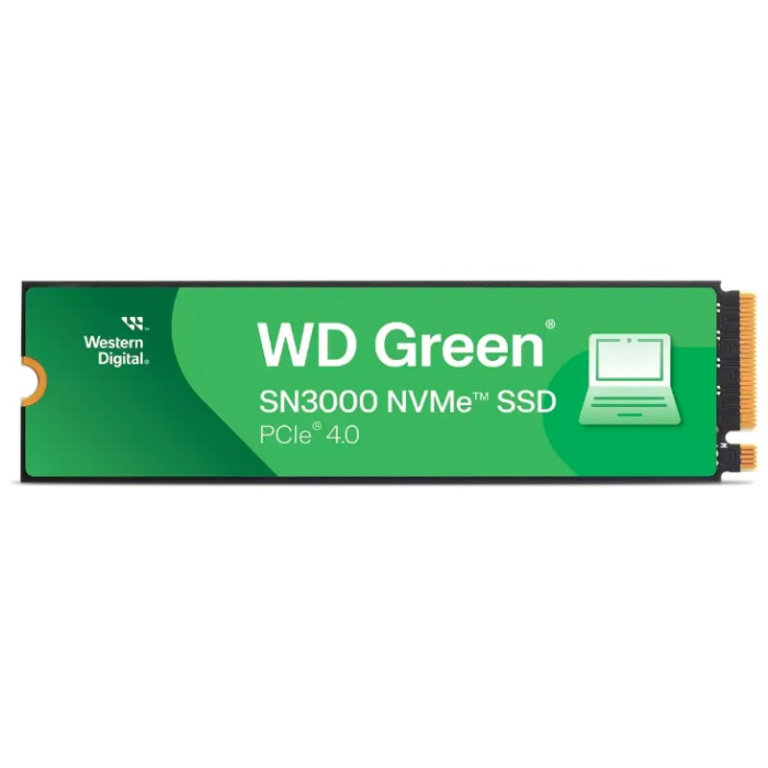 SSD POWERED BY SANDISK WD Green SN3000 2TB M.2 2280 S3-M PCIe Gen4 x4 NVMe, Read/Write: 5000/4200 MBps, TBW: 250<br>