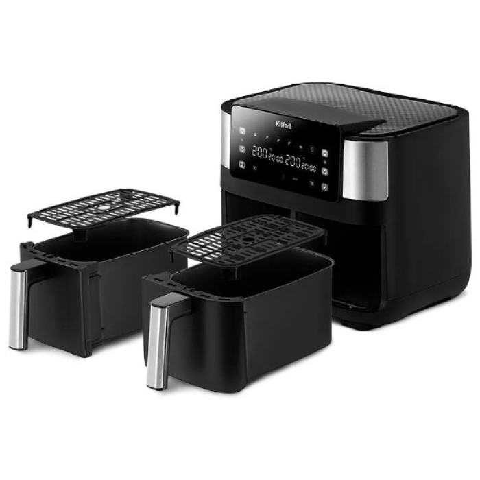 Аэрогриль Kitfort КТ-2259 черный, серебристый, темно‑серый