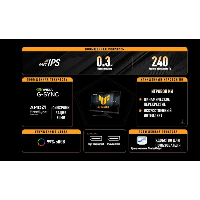 27' ASUS TUF Gaming VG279QM5A 240hz черный