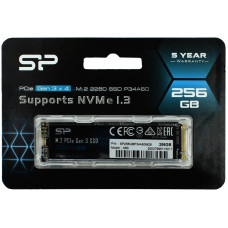 SSD Silicon Power P34A60 256GB M.2, 2280, PCIe 3.0 x4, Read/Write: 2100 / 1200 MB/s<br>