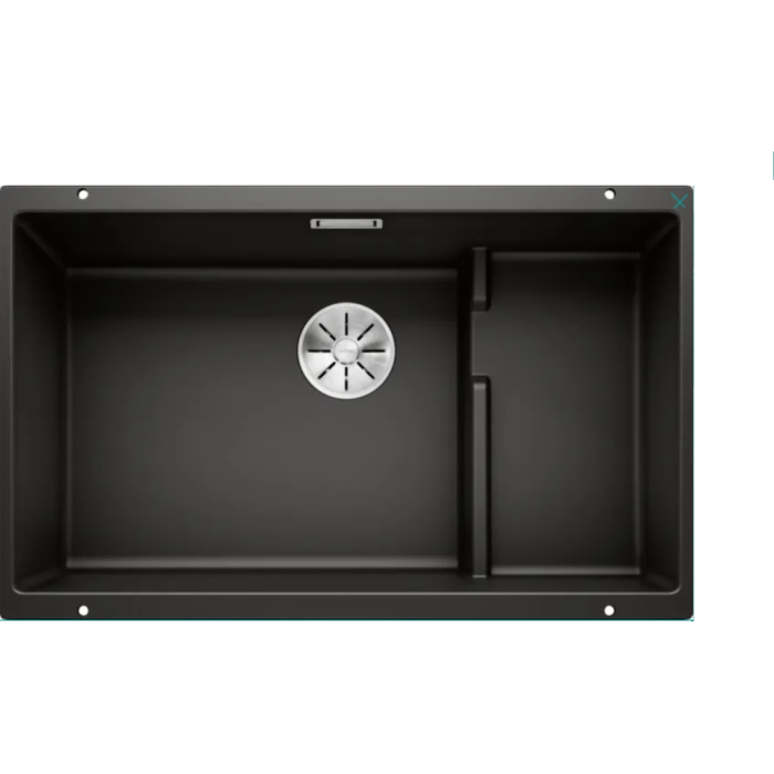 Blanco SUBLINE 700-U LEVEL ЧЕРНЫЙ (526004) 526004 SILGRANIT врезная 46х73х20 см, искусственный камень, тон антрацит