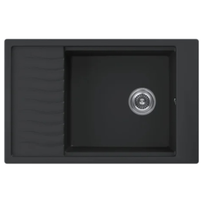 KuchenStern BRETT 60 KU-GRANIT ТИТАН 111TN10 (KS-800021) врезная 41х45х19 см, искусственный камень, тон антрацит