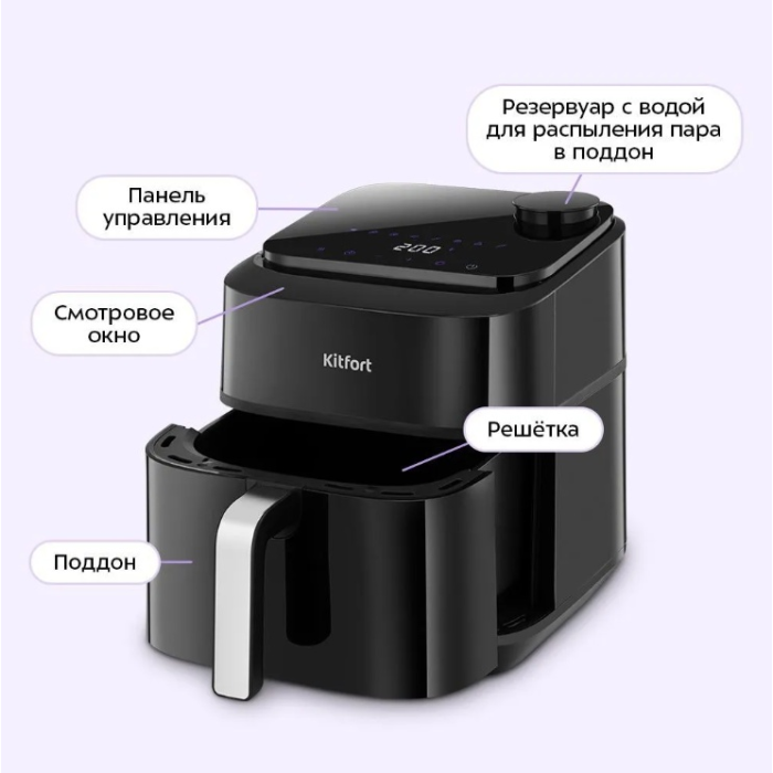 Аэрогриль Kitfort КТ-8154 черный