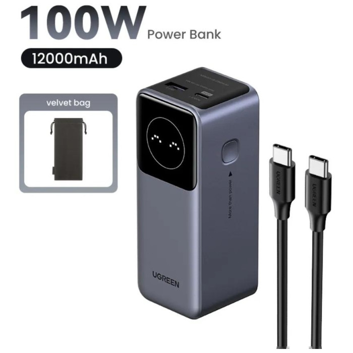 Внешний аккумулятор 35526B 12000 мАч серый