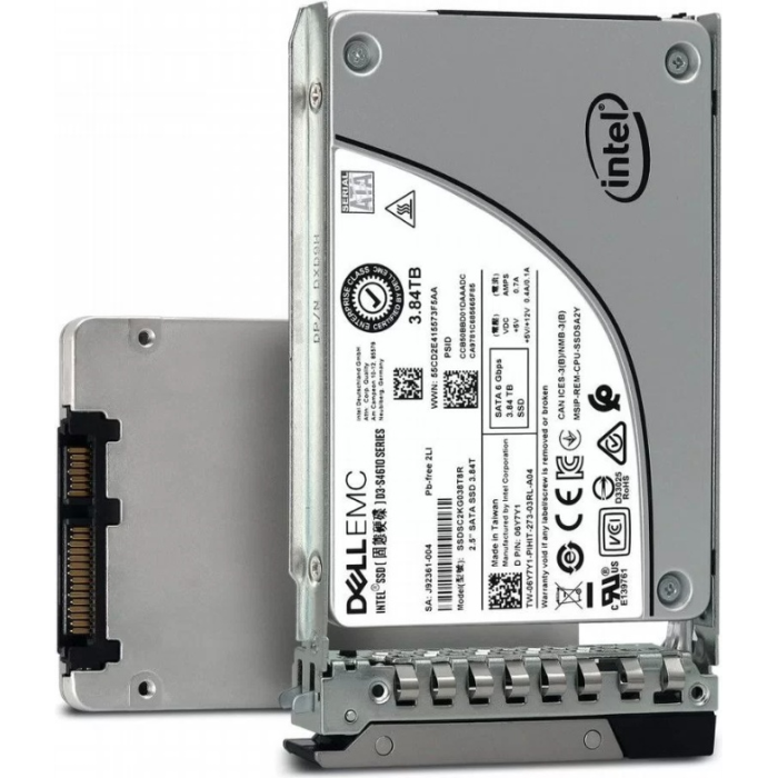 SSD Dell/3.84TB SSD SATA Read Intensive 6Gbps 512e 2.5in Hot-Plug CUS Kit/2.5' 248519