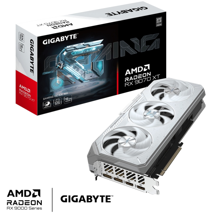 Видеокарта Gigabyte (GV-R907XGAMINGOCICE-16GD) Radeon RX 9070 XT GAMING OC ICE 16G
