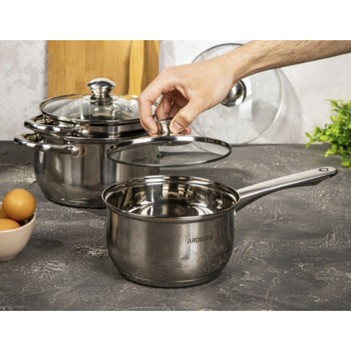 Ardesto набор кастрюль Gemini Gourmet Varese AR1906PS нержавеющая сталь 6 в 1