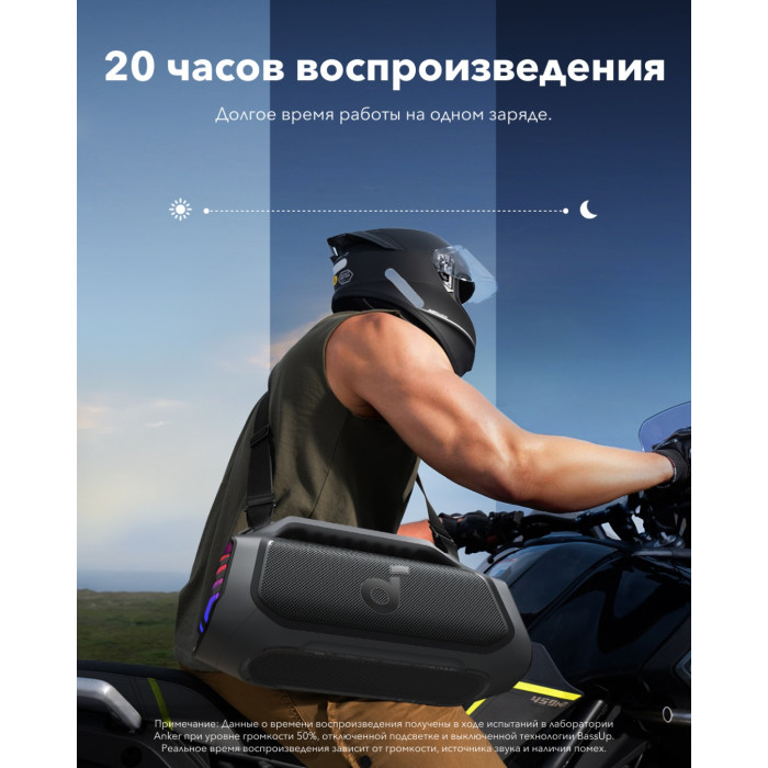 Портативная колонка Soundcore Boom 2 Plus черный