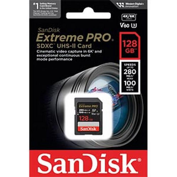 SanDisk Secure Digital XC Extreme PRO UHS-II V60 SDSDXEP-128G-GN4IN 128 Гб
