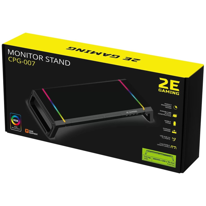 2E подставка для монитора Gaming CPG-007 2E-CPG-007-BK 550x70x210 мм черный
