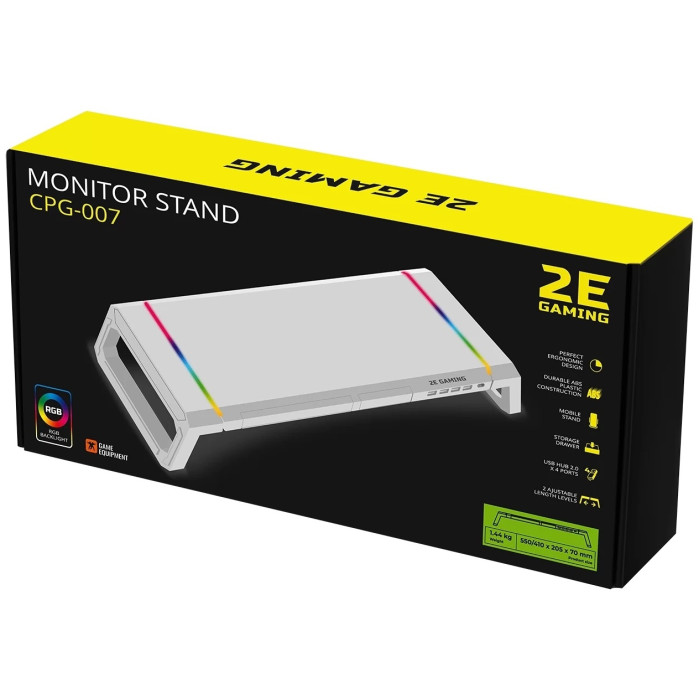 2E подставка для монитора Gaming CPG-007 2E-CPG-007-WT 550x70x210 мм белый