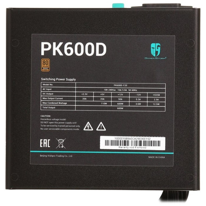 Deepcool PK600D-F20 R-PK600D-FA0B-WGEU 600 Вт