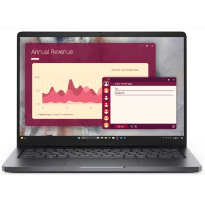 Ноутбук Dell/Pro 14 XCTO Base/4г/Ryzen AI 5 Pro/340/3,4 GHz/16 Gb/SSD/256 Gb/No ODD/Radeon/840M/14 ''/1920x1200/Windows 11/Pro/64/Non-Touch/No Fingerp
