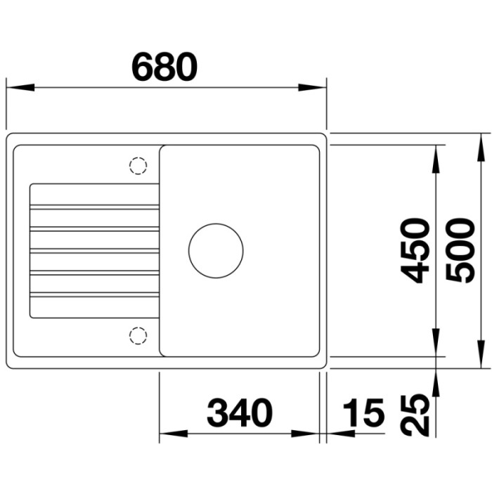 Кухонная мойка Blanco Zia 45 S - Compact мягкий белый (527197) 68х50х19 см, искусственный камень, тон мягкий белый