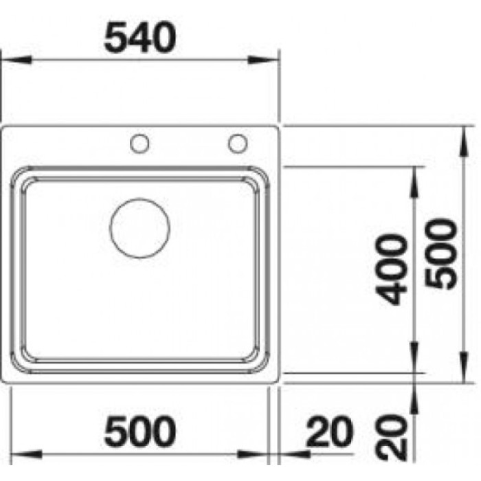 Кухонная мойка Blanco Etagon 500-IF/A (521748) 54х50х19 см, нержавеющая сталь, тон серый металлик