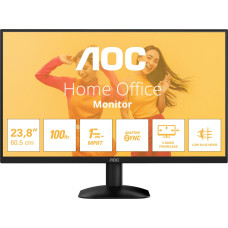 Монитор жидкокристаллический AOC 24B35HM2/01 LCD 23,8'' 16:9 1920х1080(FHD) VA, 100 Hz, 300 cd/m2, H178°/V178°, 4000:1, 16.7M, 1-4ms, HDMI, VGA, черный