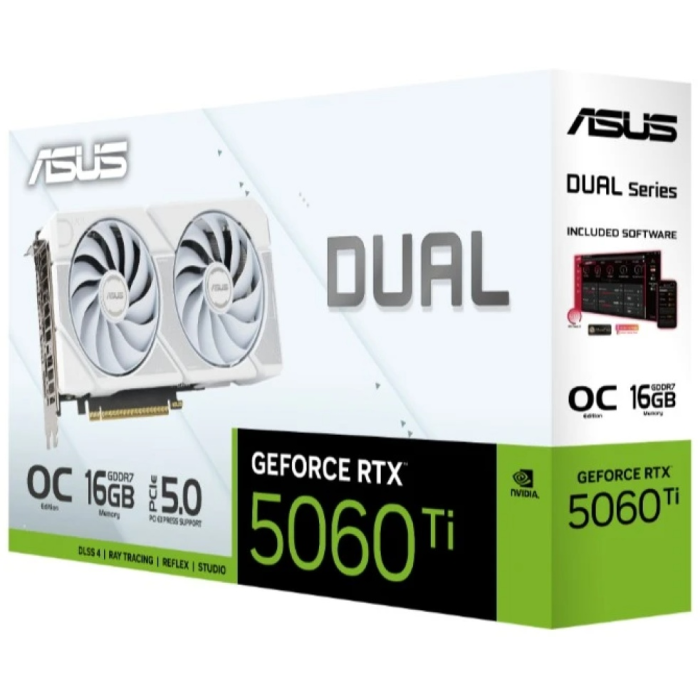 ASUS GeForce RTX 5060 Ti DUAL White OC Edition (DUAL-RTX5060TI-O16G-WHITE) 16 Гб