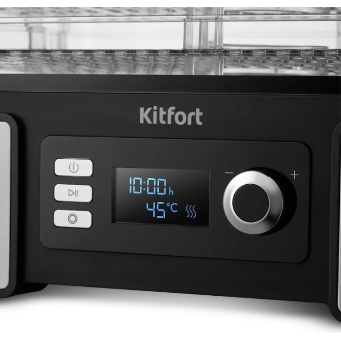 Электросушилка Kitfort КТ-1957 черный, серебристый