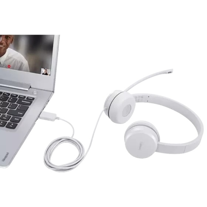 Наушники Lenovo 110 Stereo USB белый