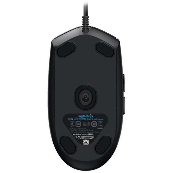 Мышь игровая Logitech G102 LIGHTSYNC, Black (арт. 910-005823, M/N: MU0054)<br>
