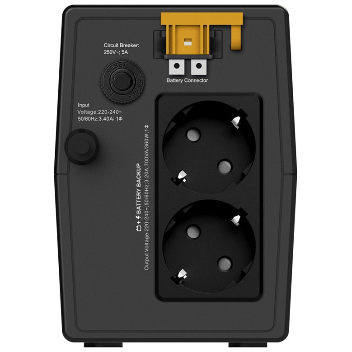 ИБП APC/BVG700I-GR 230V, AVR, 2 Schuko Sockets/EASY/700 VА/360 W<br>250665