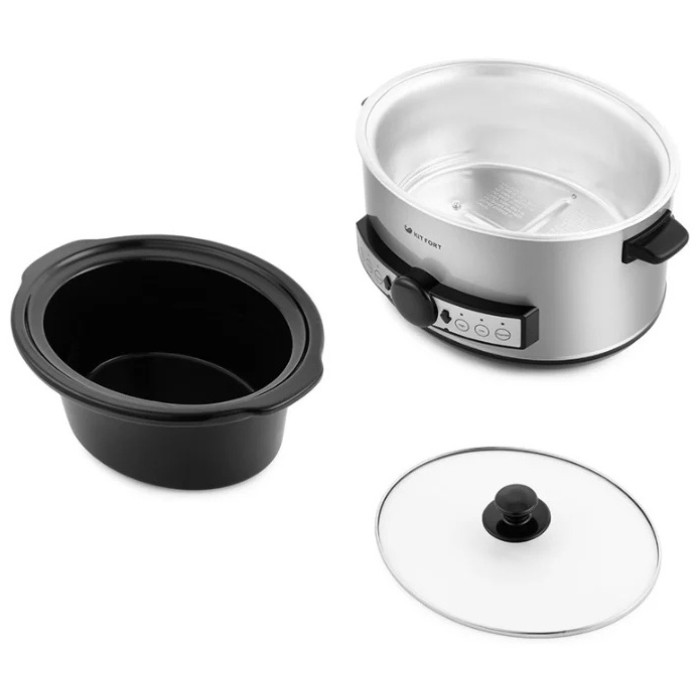 Медленноварка Kitfort КТ-212 серебристый