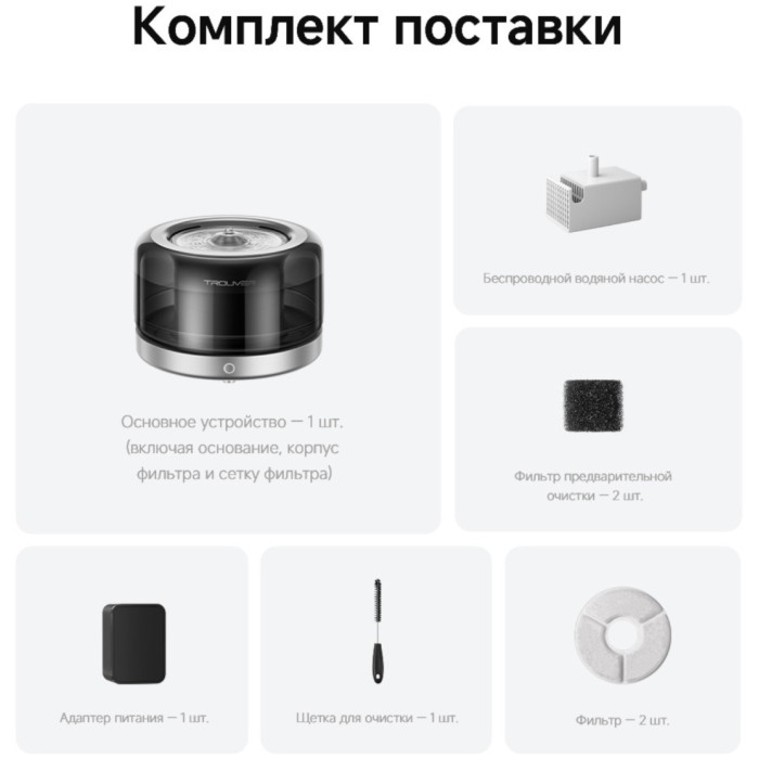 Автопоилка TROUVER WF20 Pro 3000 мл черный