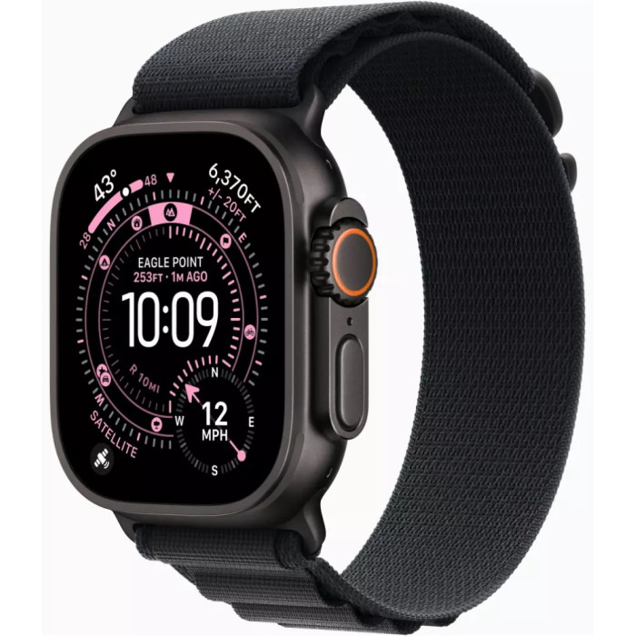 Apple Watch Ultra 3 GPS + Cellular 49mm Black Titanium Case with Black Alpine Loop - Medium,Model A3281<br>