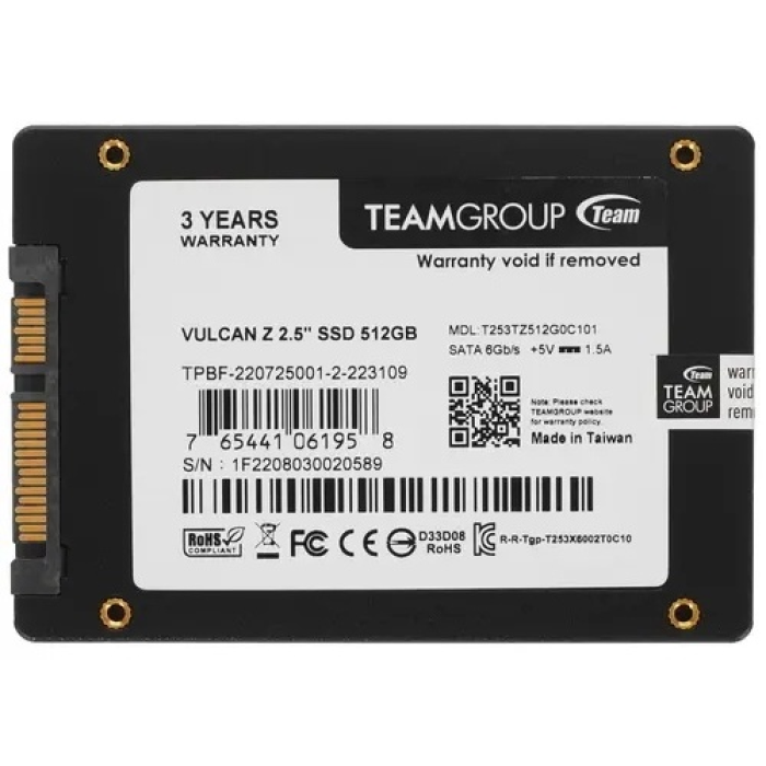 SSD Team Group VULKAN Z T253TZ512G0C101 512 ГБ