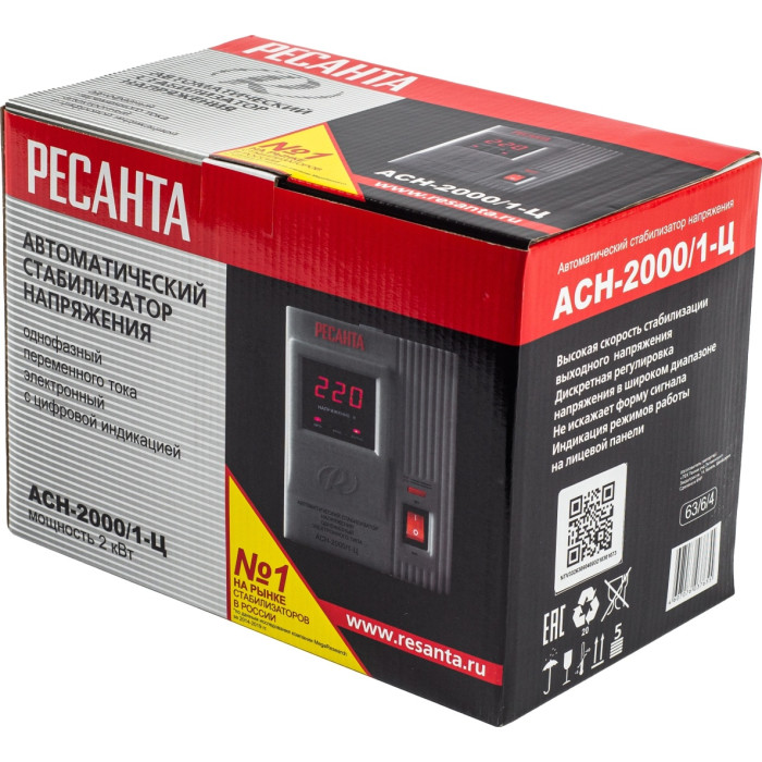 Стабилизатор напряжения Ресанта АСН 2000/1-Ц