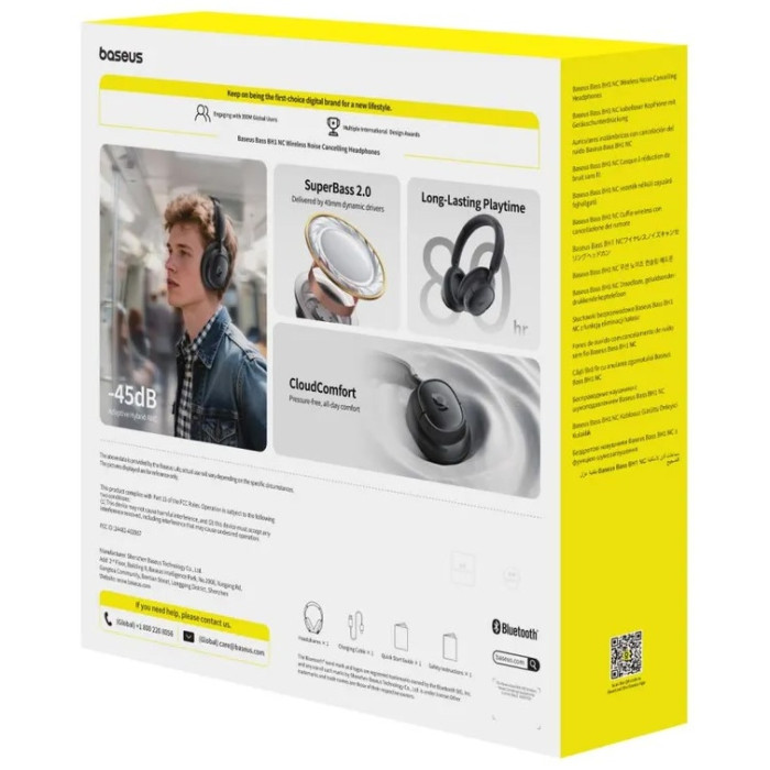 Наушники Baseus Bass BH1 NC черный