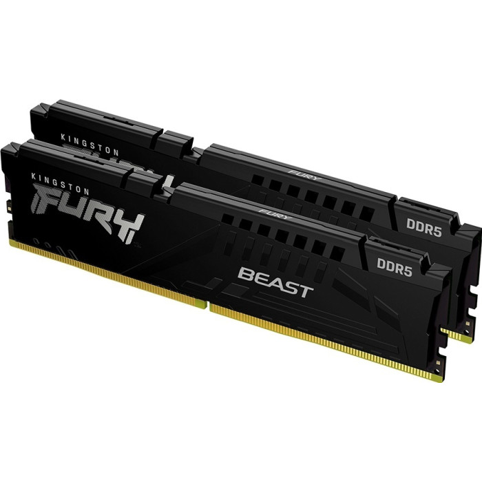 Kingston DRAM 16GB 5200MT/s DDR5 CL40 DIMM (Kit of 2) FURY Beast Black XMP<br>