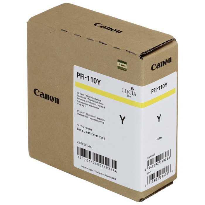 Canon PFI-110 с чипом желтый (yellow)