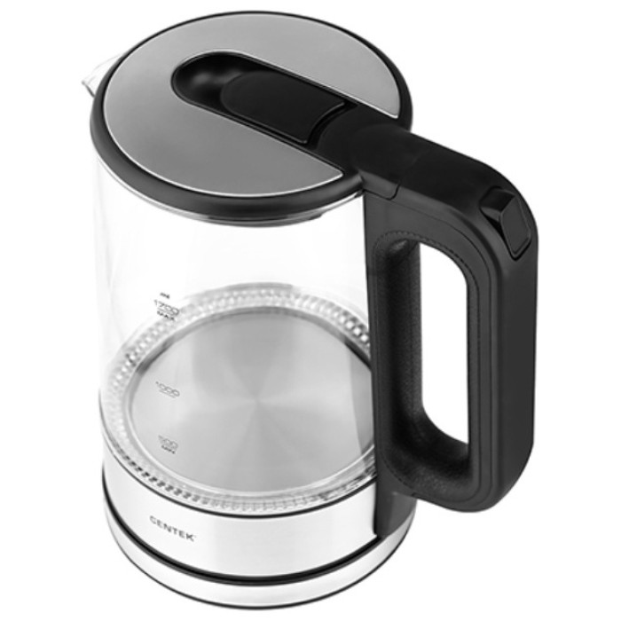 Электрочайник CENTEK CT-0032 черный, серый, стальной