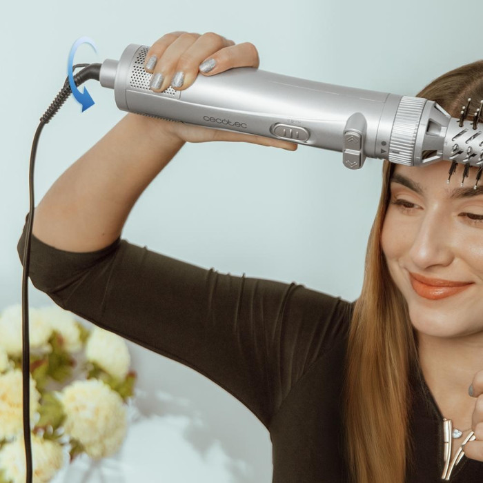 Cecotec CeramicCare Gyro 6 в 1 фен-щетка серебряный