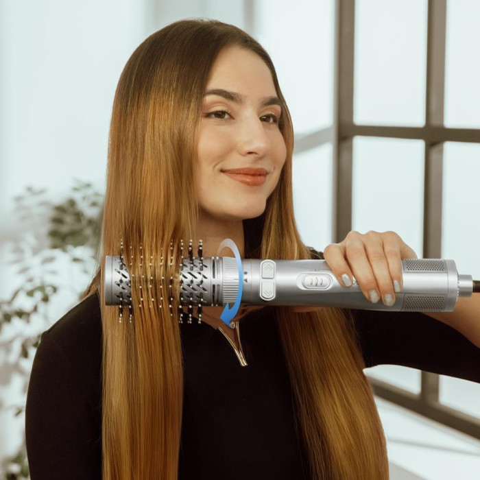 Cecotec CeramicCare Gyro 6 в 1 фен-щетка серебряный