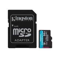 MemoryCard microSDXC 64GB, Kingston SDCG4/64GB, Class 10, + adapter SD