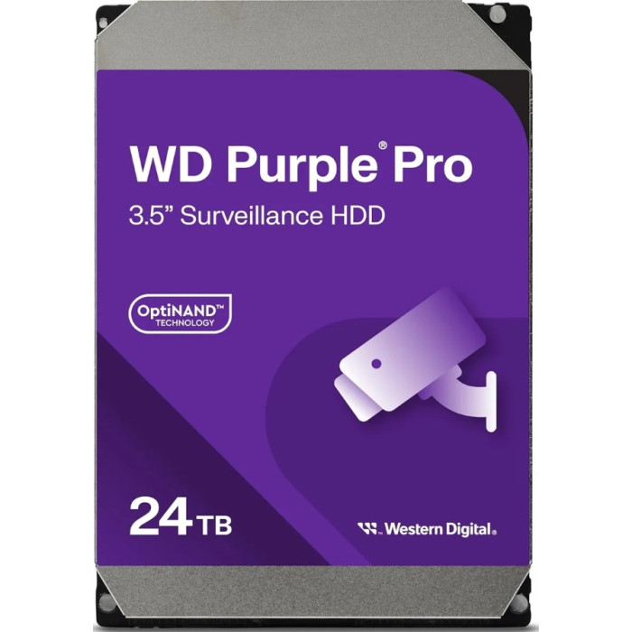 HDD AV WD Purple Pro (3.5'', 24TB, 512MB, 7200 RPM, SATA 6 Gb/s)<br>