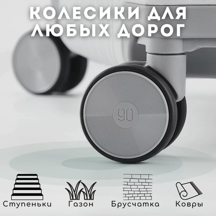 Чемодан NinetyGo All-round Guard Luggage 28 поликарбонат 100 л розовый