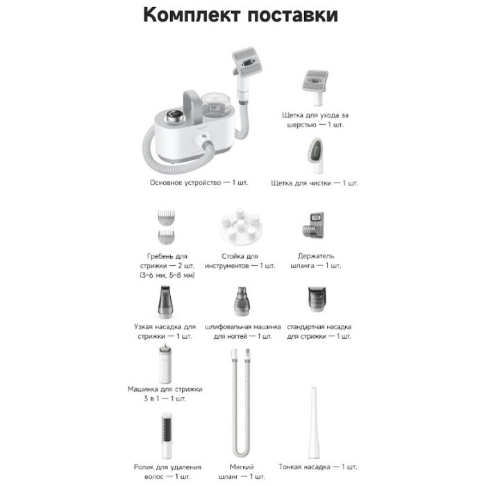 TROUVER Pet Grooming Vacuum Kit G1 Pro (CH2) белый