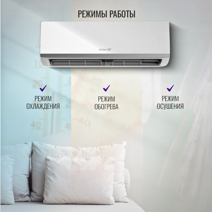 Atlantiq A2OE-18HRN8-Q + ASAGI-09HRFN8 + ASAGI-09HRFN8 белый